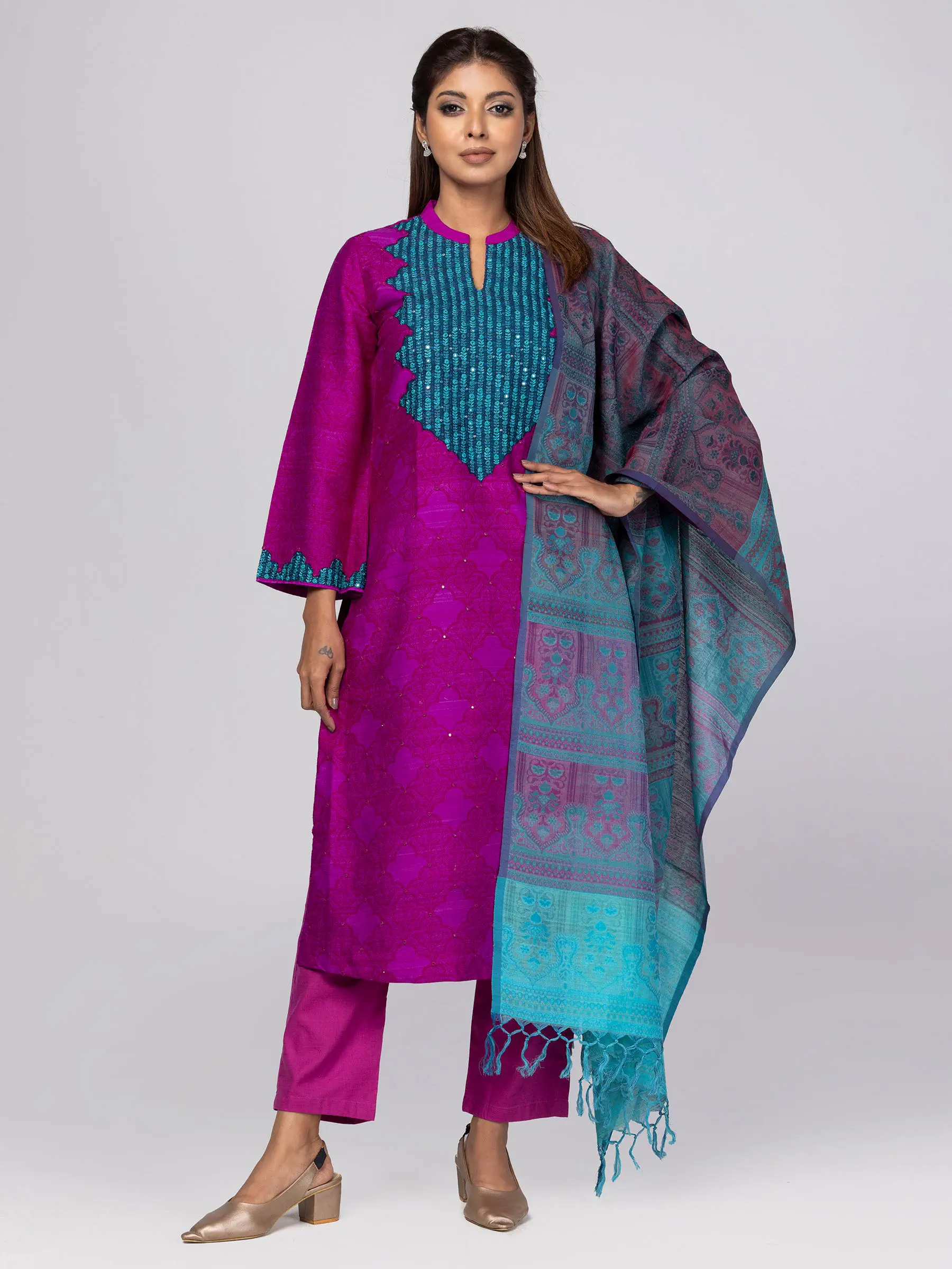 Purple Ornamenta Theme Shalwar Kameez